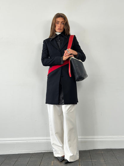 Giorgio Armani Le Collezioni 1990s Pure Wool Single Breasted Coat - S