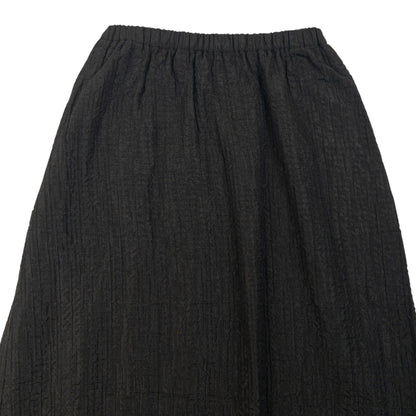 Vintage 90s Plantation By Issey Miyake Crinkle Skirt Womens One Size | O/S, Black