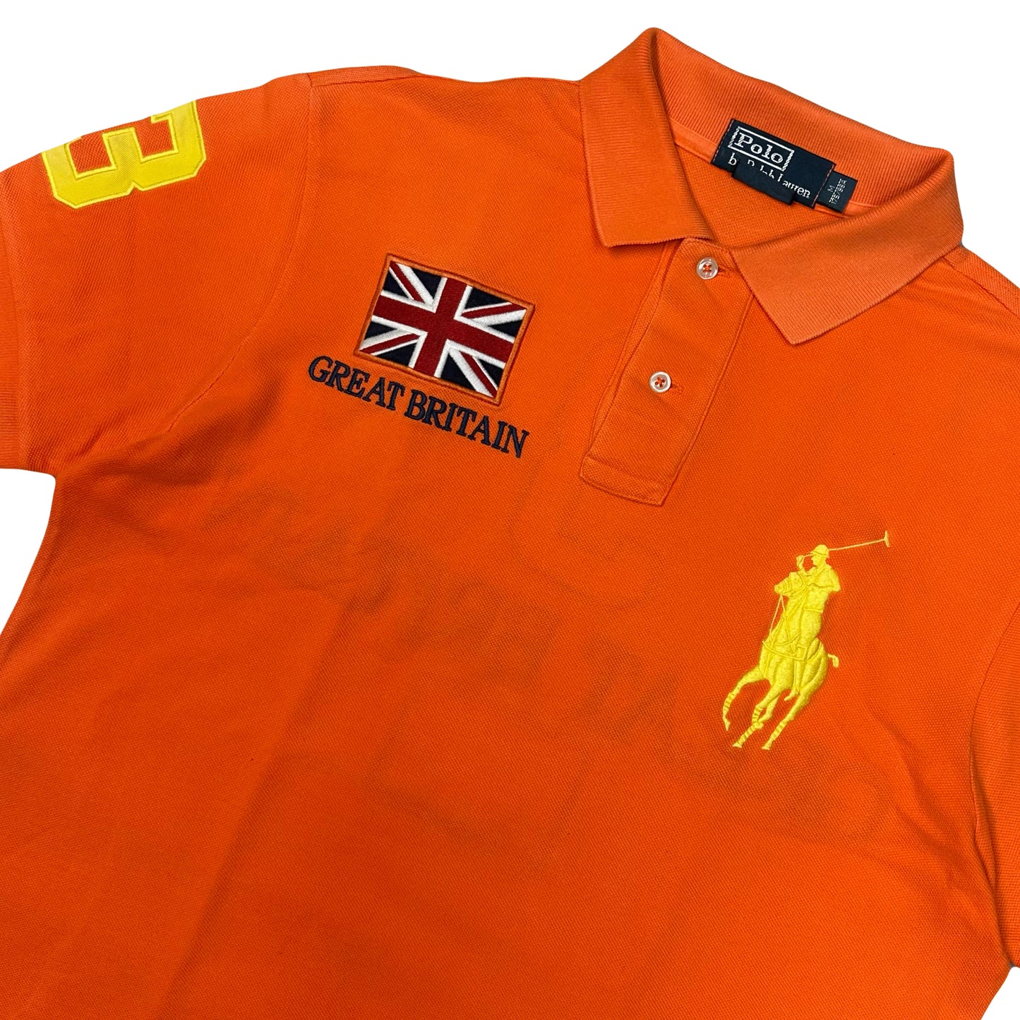 Ralph Lauren Great Britain Polo In Orange ( M )