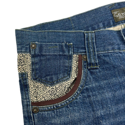 Vintage Koi Fish Japanese Denim Jeans Size W34 - Known Source