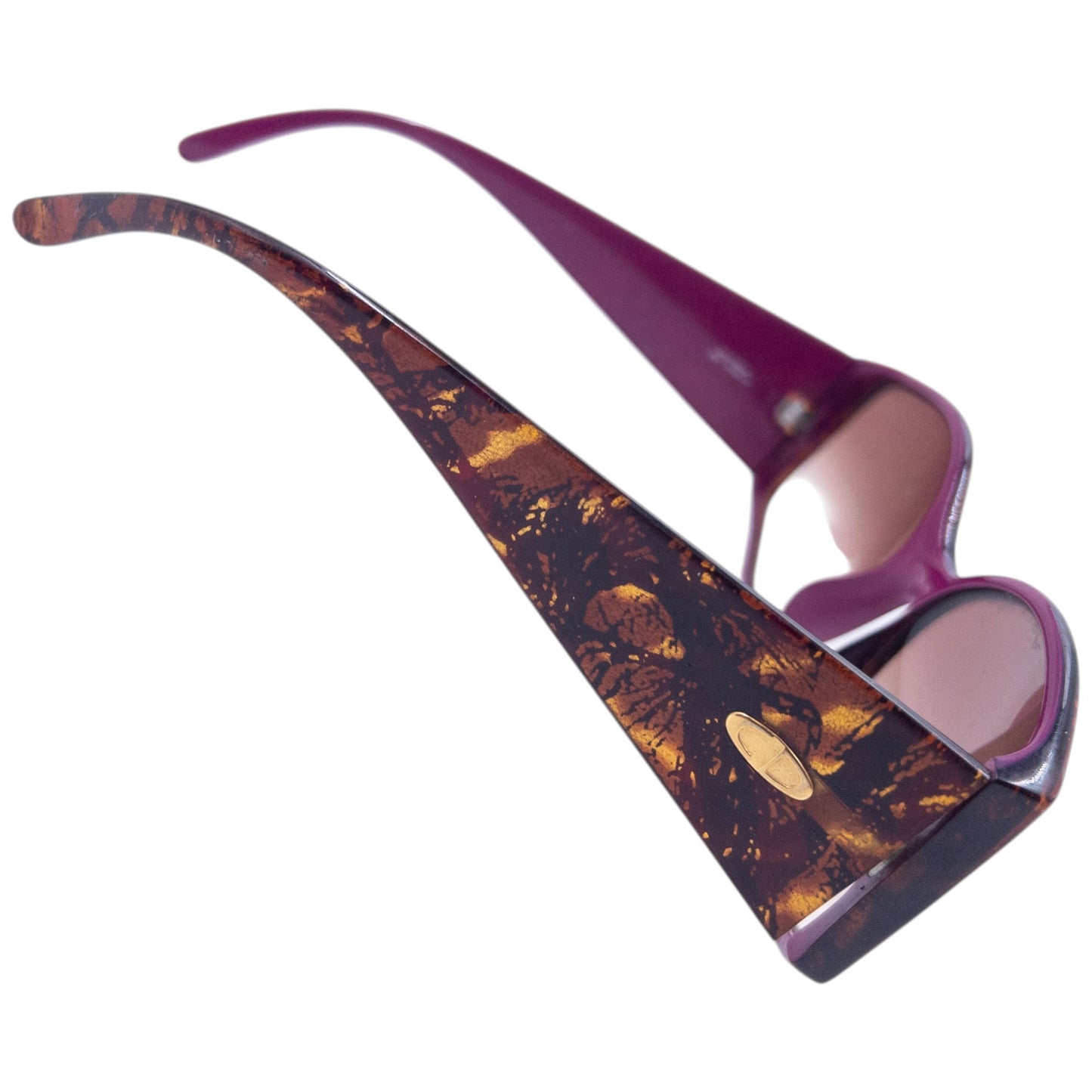 Vintage Dior Pattern Sunglasses | O/S, Tortoiseshell, Purple
