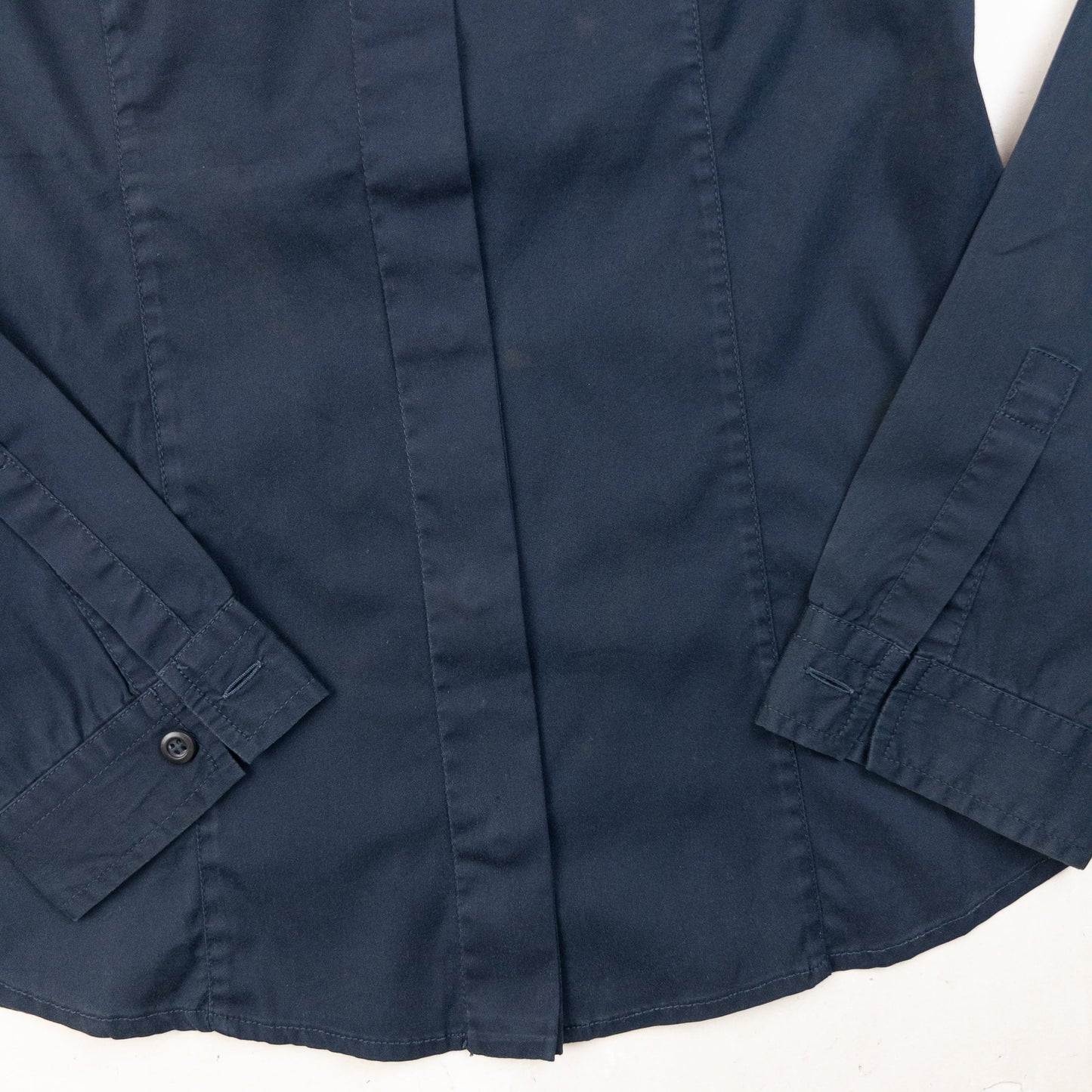 Vintage 2000s Prada Long Sleeve Button Up Shirt Womens Size S | Small, Navy