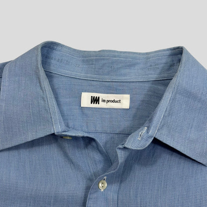Issey Miyake 00’s Textured Cotton Shirt - M/L | Default Title, Blue