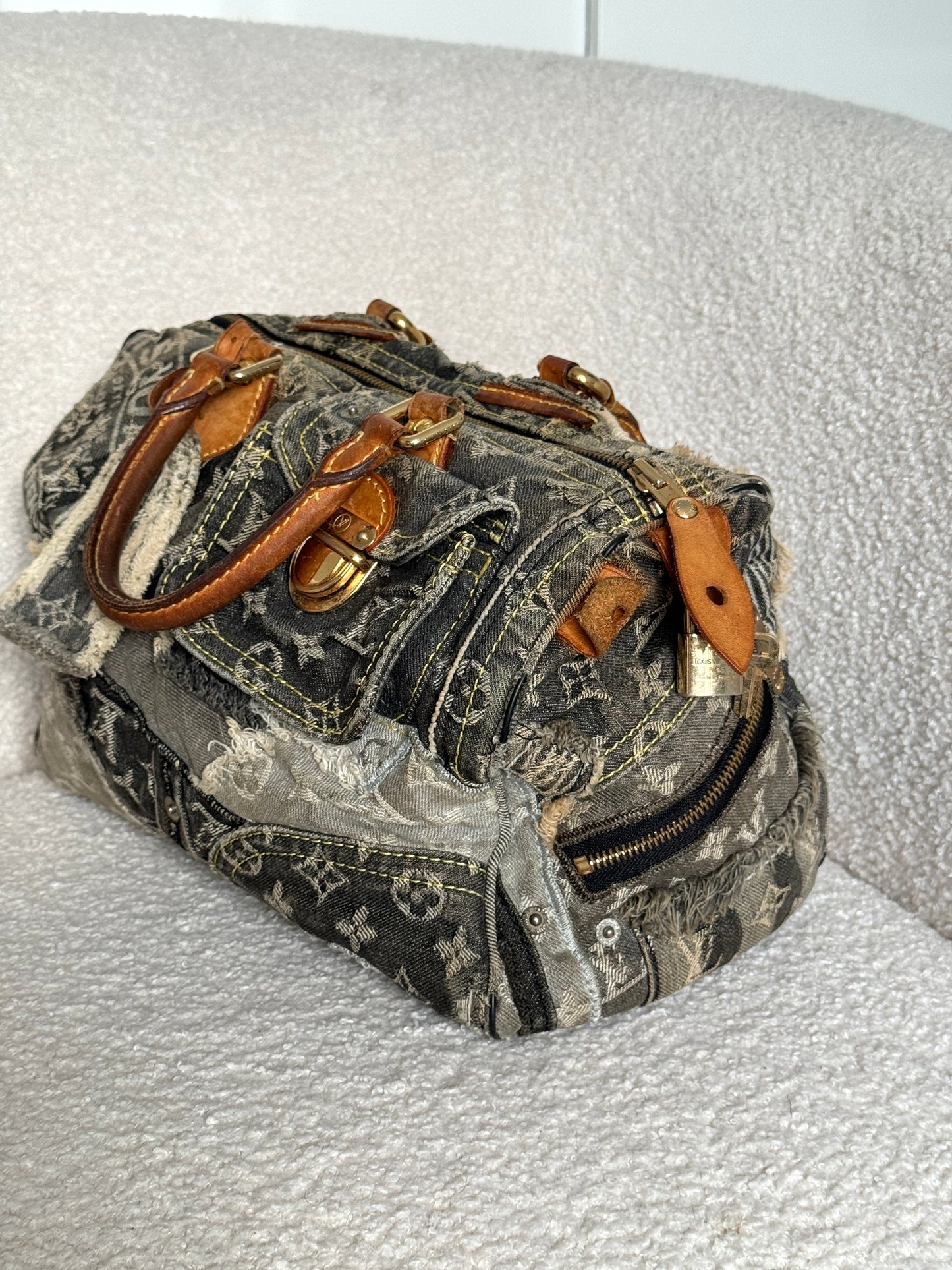 RARE 2007 Louis Vuitton Patchwork Denim Speedy 30 Handbag | O/S, Multicoloured