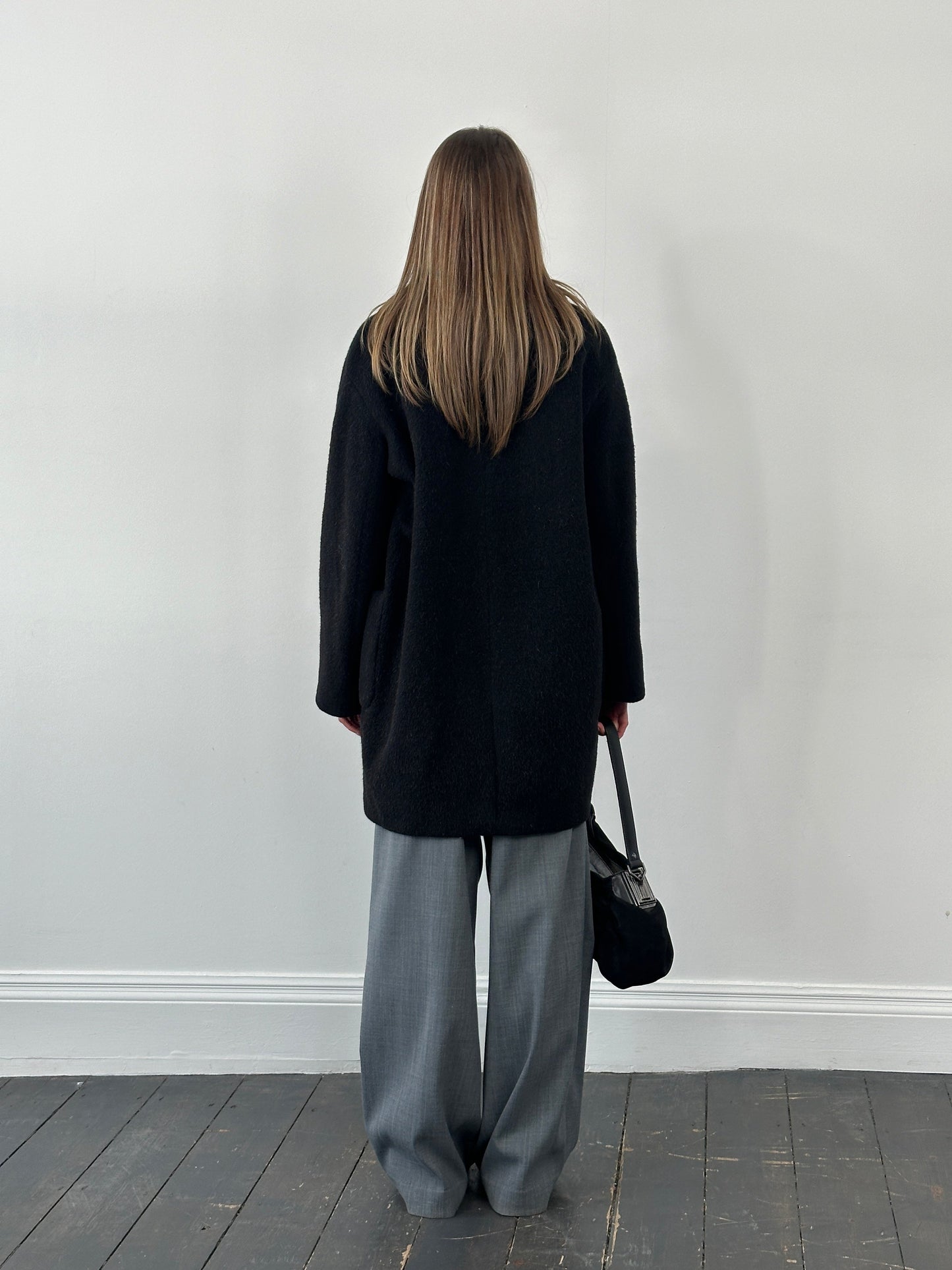 Max Mara Weekend 1990s Wool Mohair Single Breasted Coat - M/L