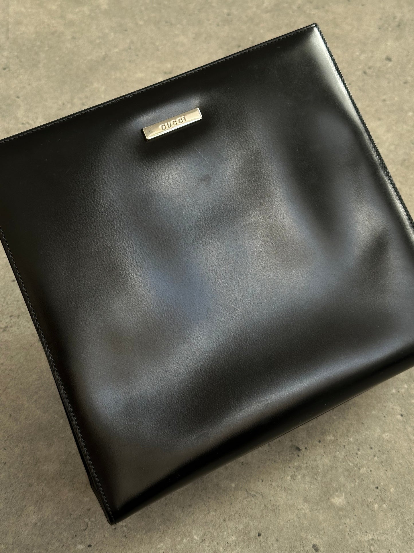 Gucci 1990s Tom Ford 2 in 1 Leather & Vinyl Hand Bag