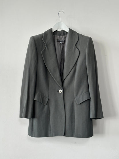 Giorgio Armani Black Label Wool Fitted Blazer - S