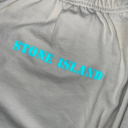 S/S 1989 White & Cobalt Blue Reflective Sweatpants