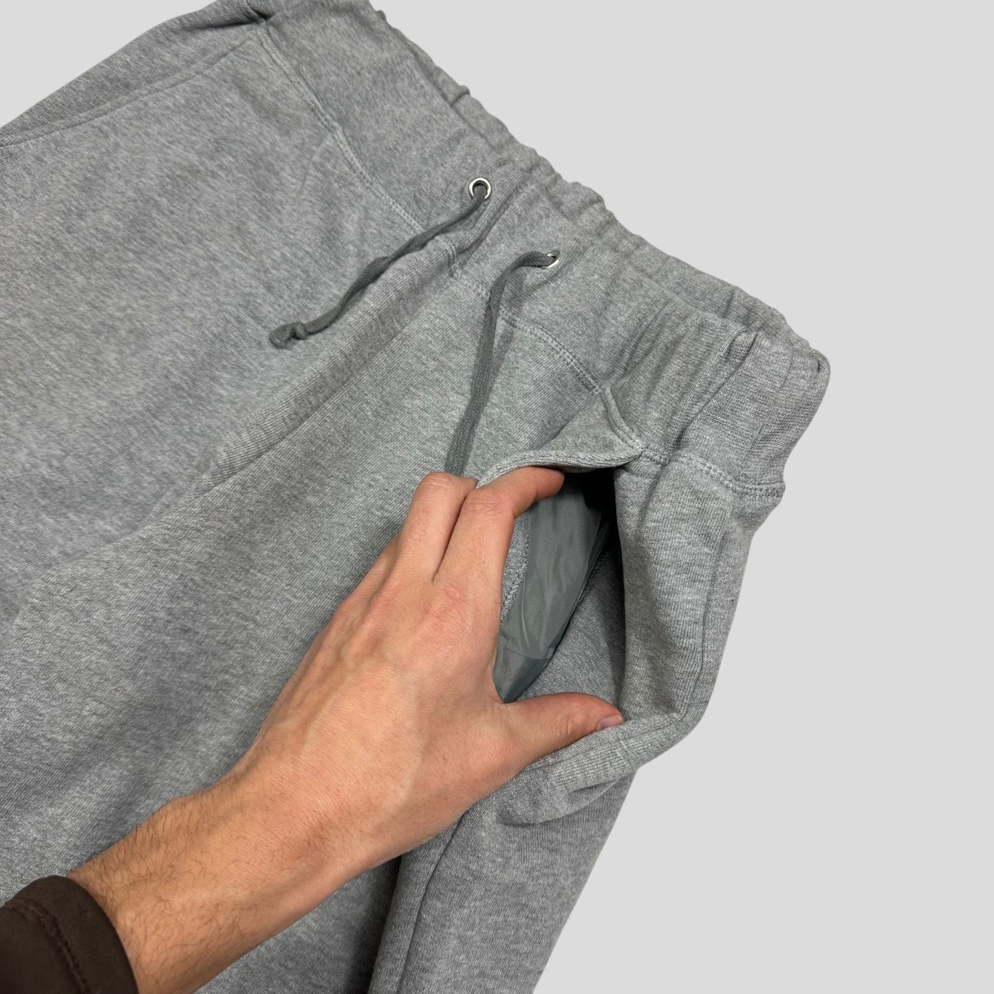 Prada Sport 2008 Baggy Grey Heavy Cotton Logo Joggers - XL