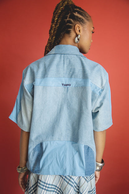 VT Rework: Tottenham Hotspur Cropped Denim Shirt