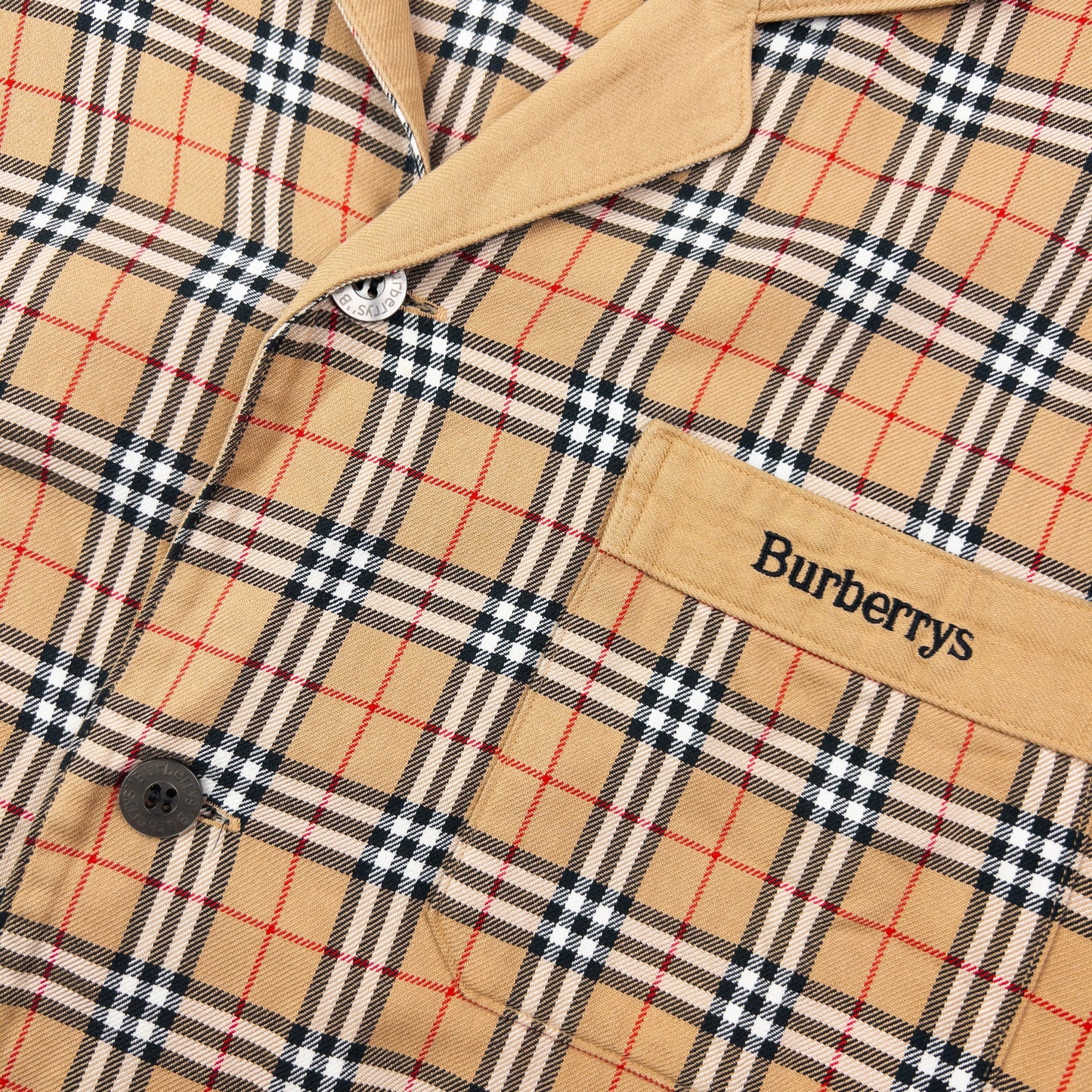 Vintage 90s Burberry Nova Check Long Sleeve Button Up Shirt Size M | Medium, Beige