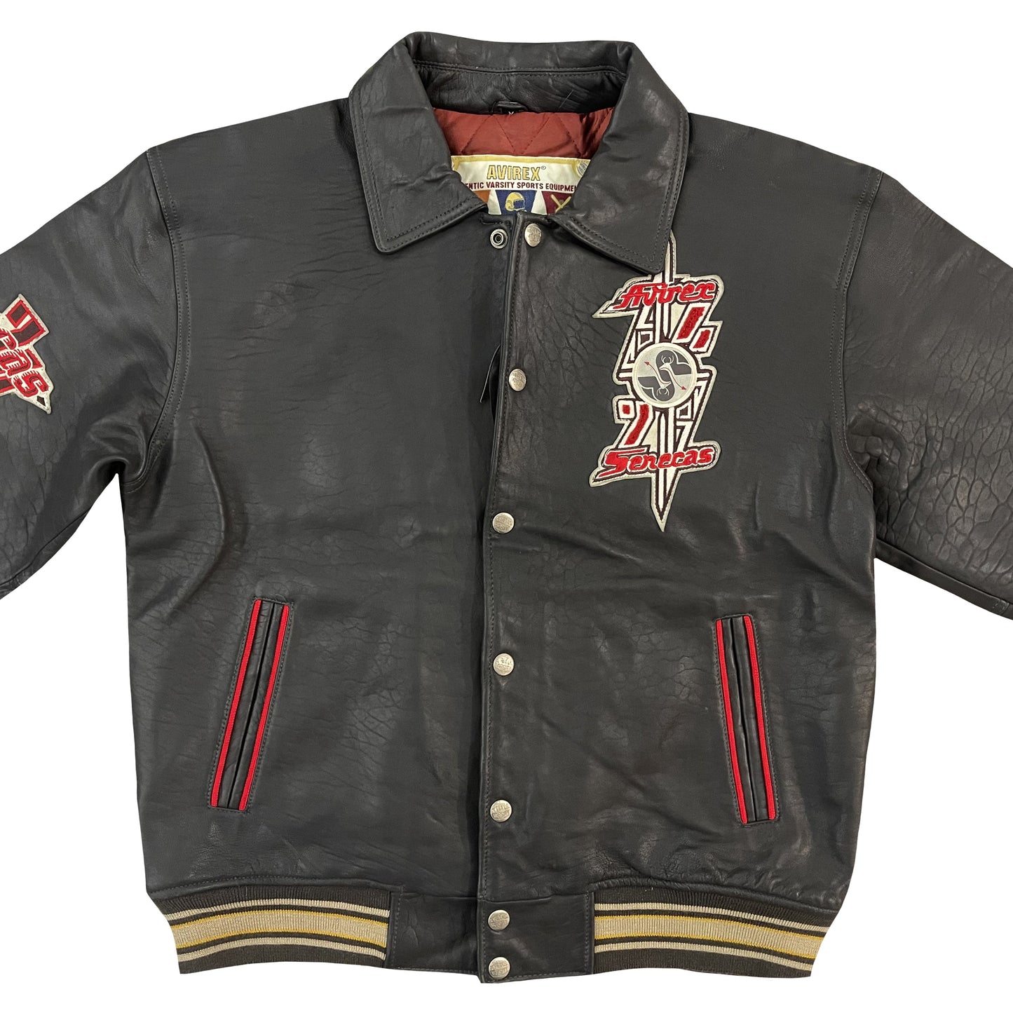 Avirex Senecas Leather Varsity Jacket - M