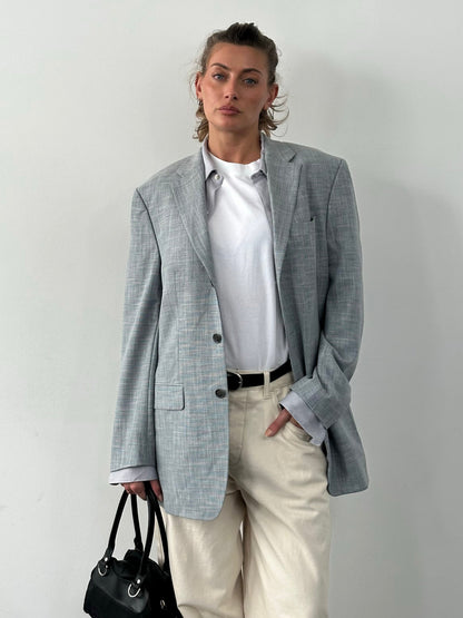 Rene Lezard x Loro Piana 1990s Single Breasted Blazer - L/XL