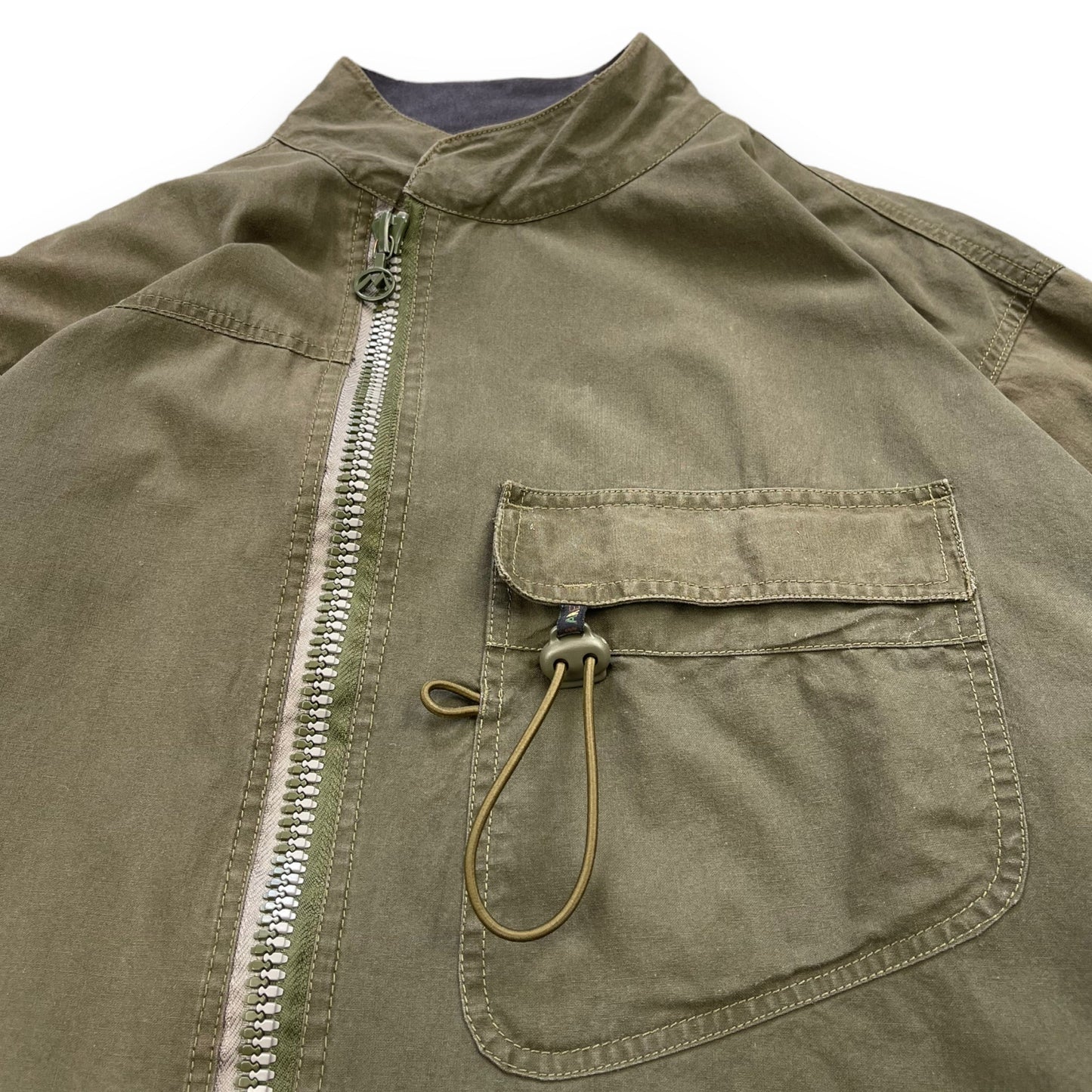 AW99/00 Maharishi Asymmetric Curved Hem Jacket (L) | Default Title, Green