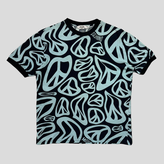 Moschino Jeans 00’s Melted Peace Logo T-shirt - S/M | Default Title, Multicoloured