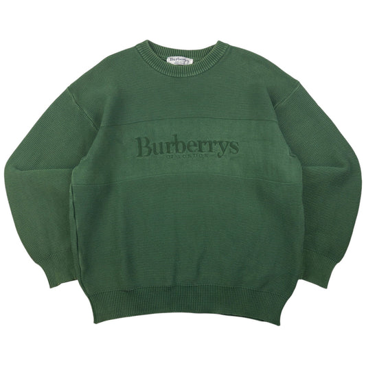 Vintage Burberry Embroidered Knit Jumper Size L