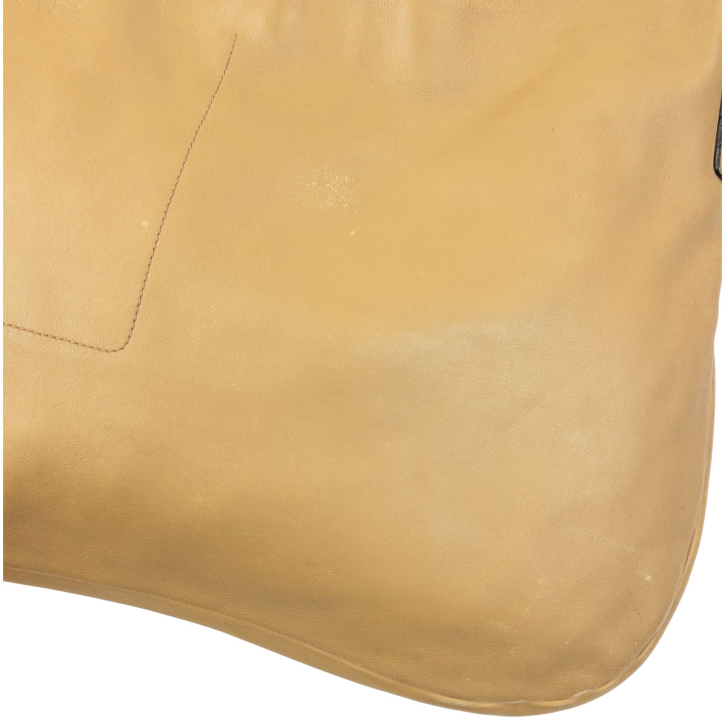 Vintage 2000s Prada Leather Shoulder Bag | O/S, Beige