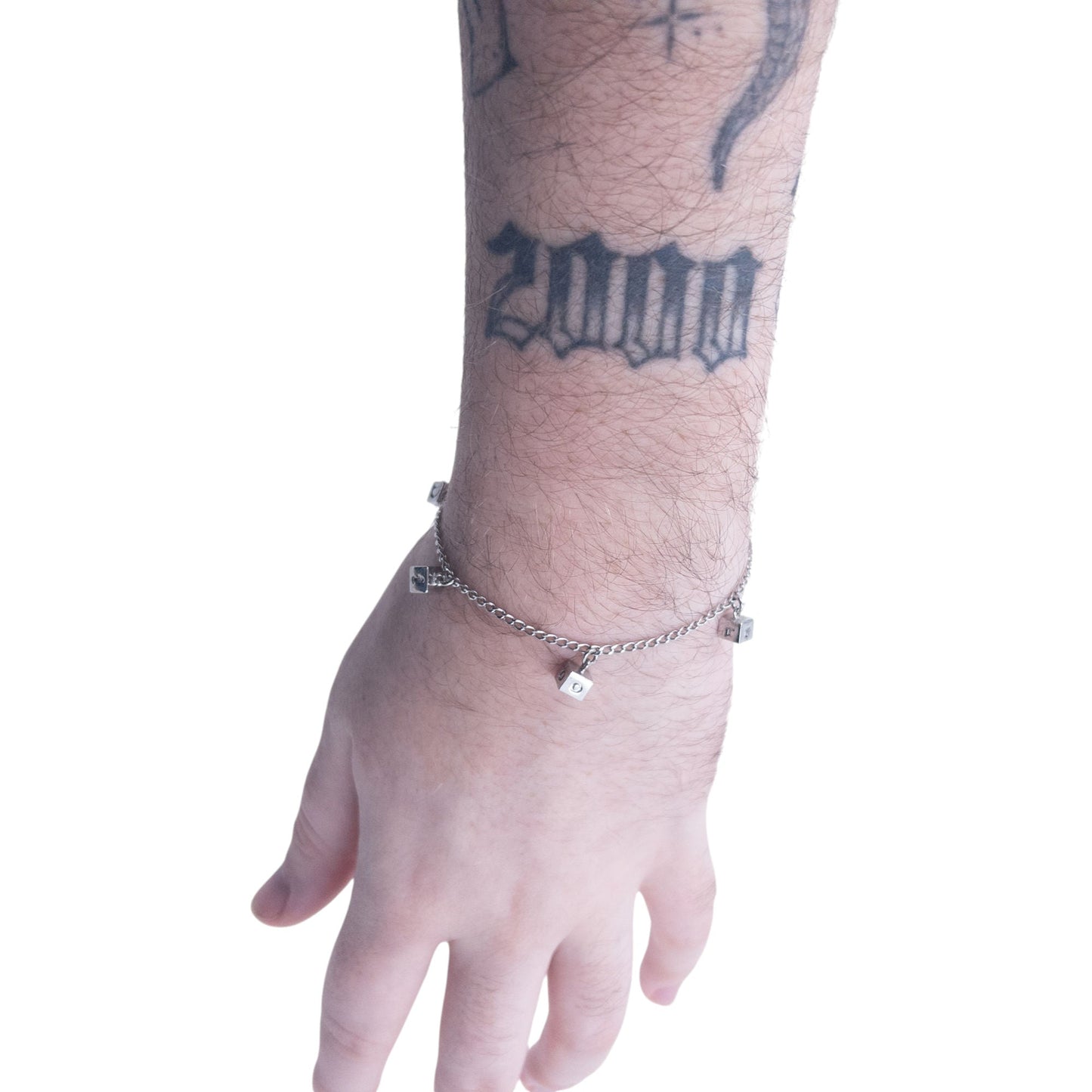 Vintage 2000s Dior Silver Dice Charm Bracelet