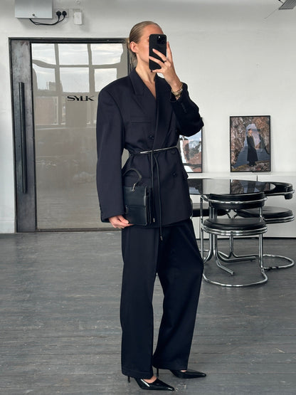 Pierre Cardin 1990s Pure Wool Double Breasted Suit - 44R/W32