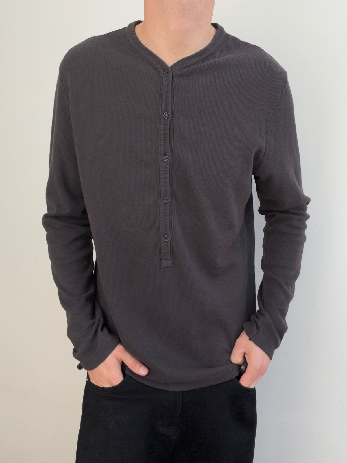Dolce&Gabbana Henley | Large, Charcoal