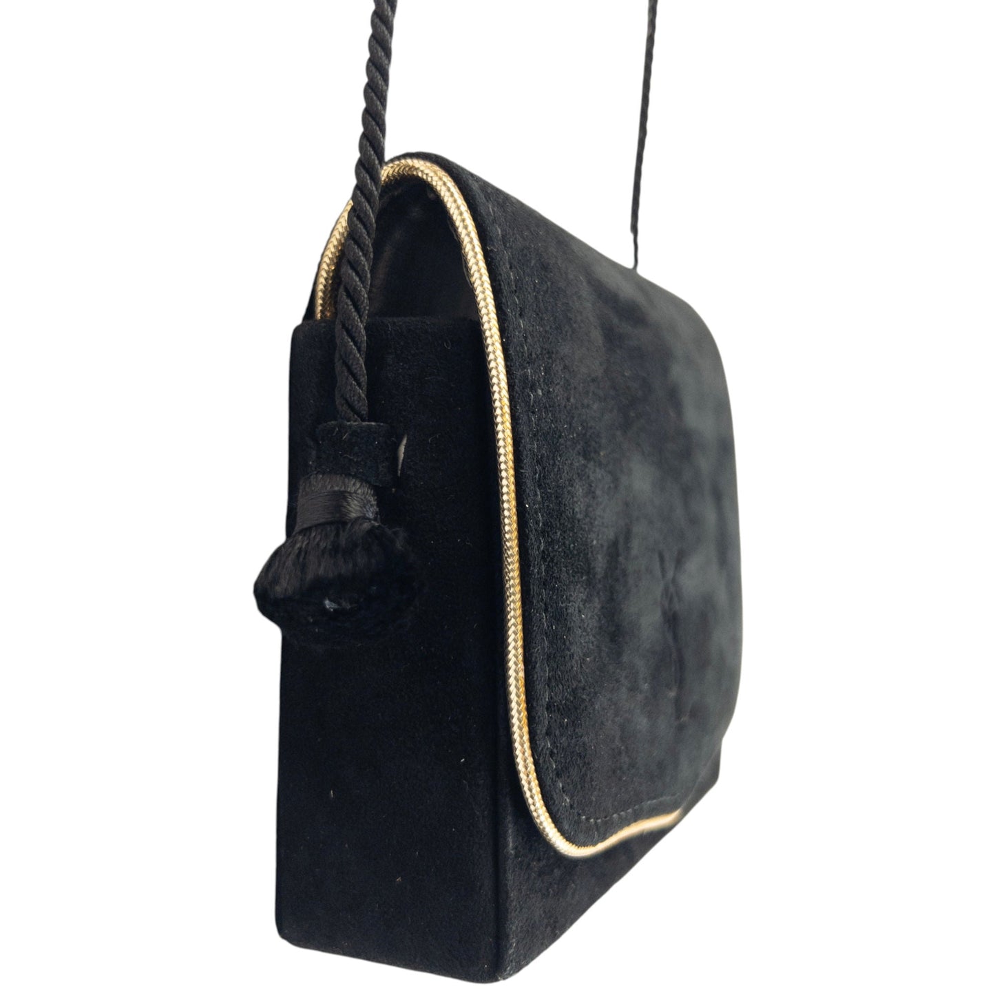 Vintage 90s YSL Yves Saint Laurent Suede Mini Crossbody Bag | O/S, Multicoloured