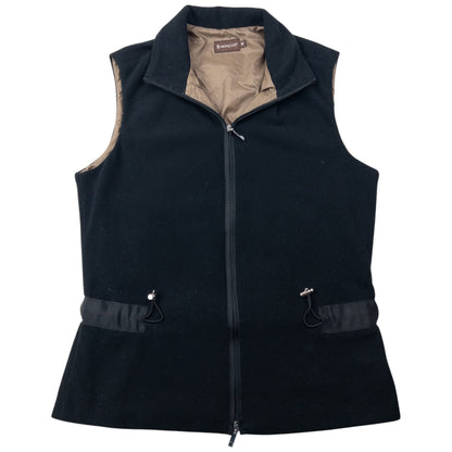 Vintage 90s Moncler Zip Up Fleece Gilet Womens Size M | Medium, Black