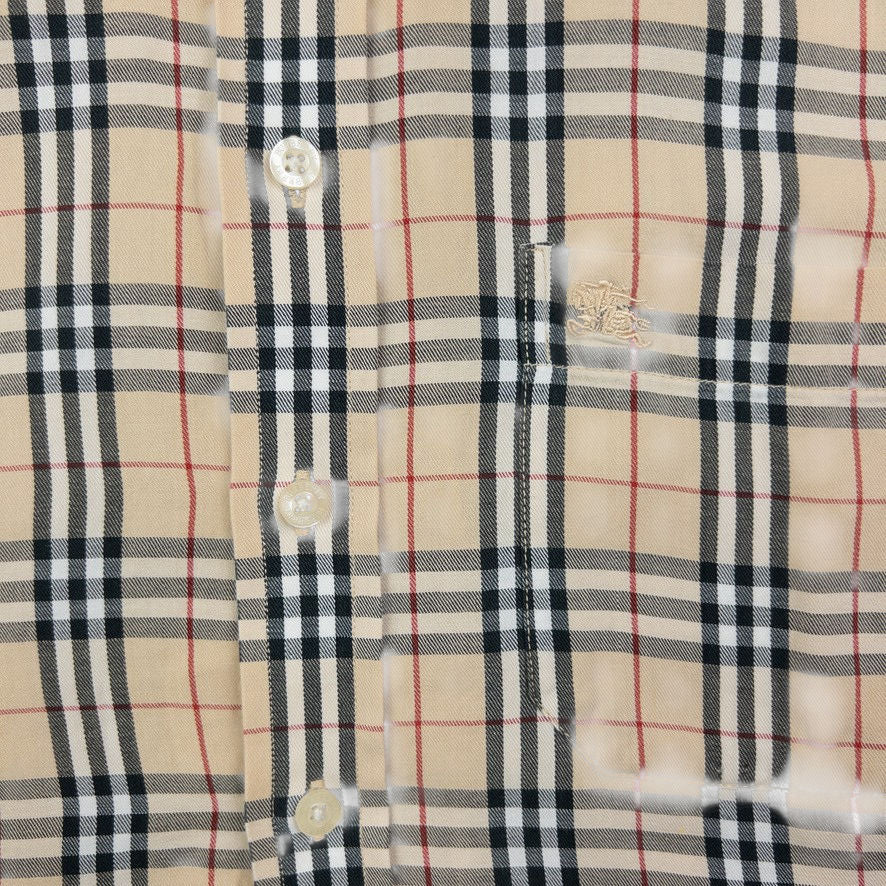 Vintage Burberry Nova Check Long Sleeve Button Up Shirt Size S