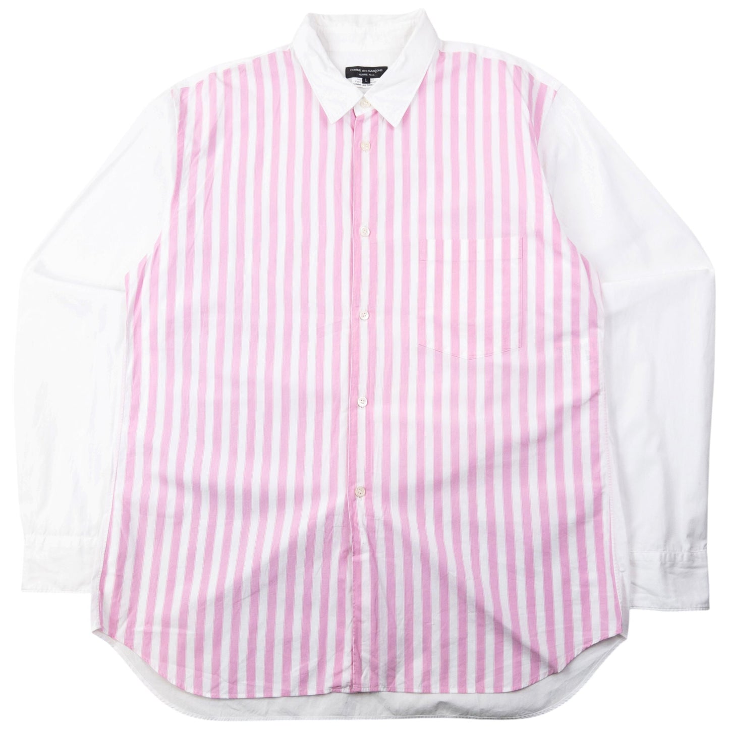 Vintage 2000s Comme Des Garçons HOMME Long Sleeve Button Up Shirt Size M | Medium, Pink