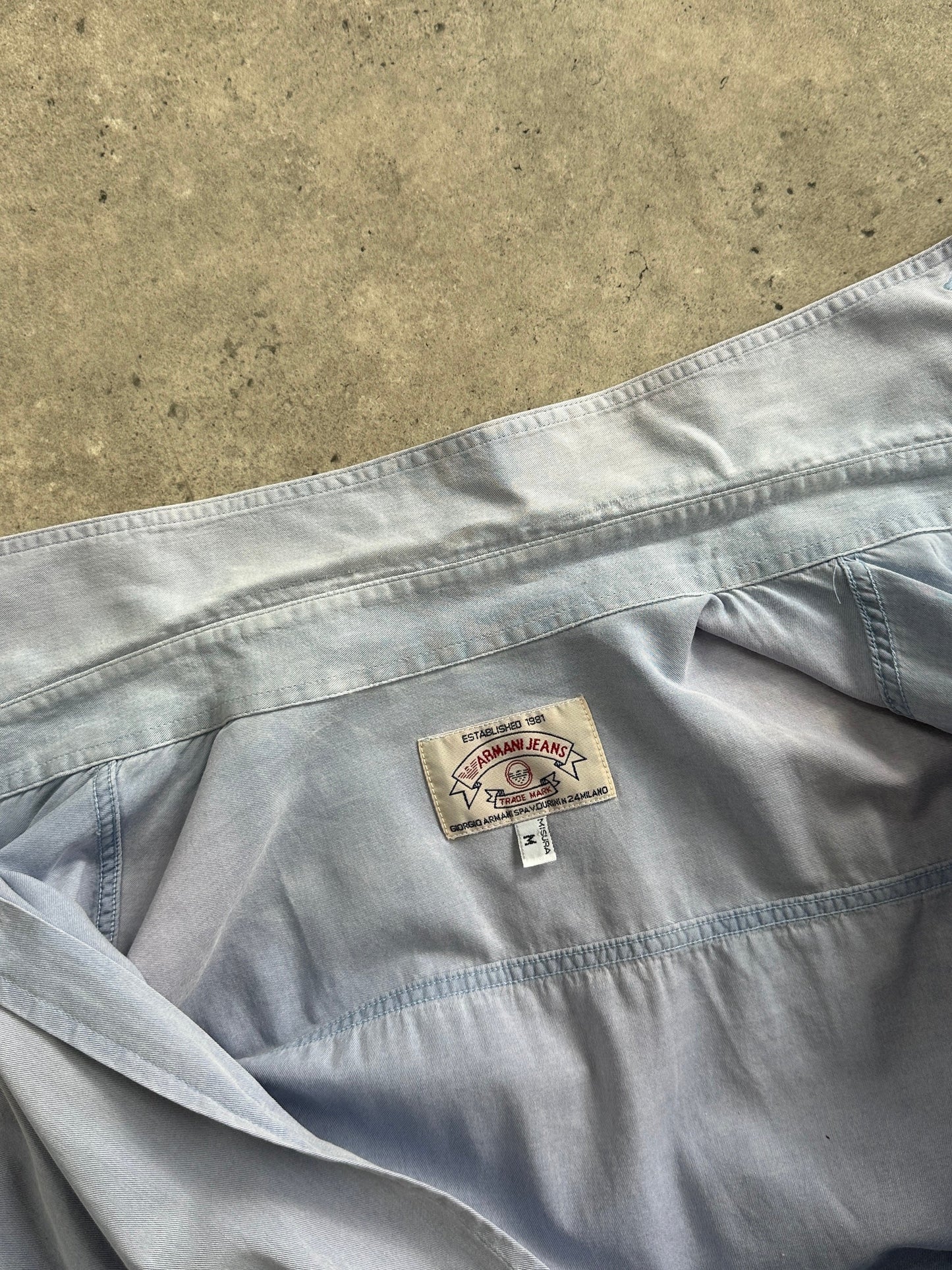 Armani Jeans Faded Cotton Logo Shirt - XL