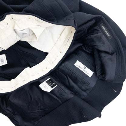 Vintage 90s Pierre Balmain Jacket & Trousers Suit Set Size L | Large, Navy