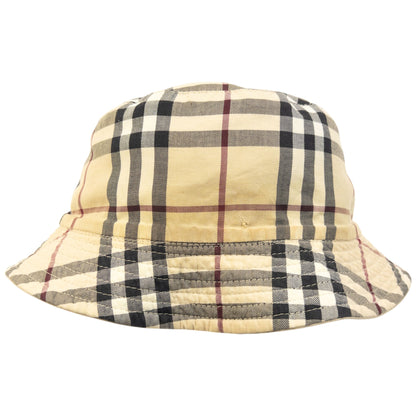 Vintage 2000s Burberry Nova Check Reversible Bucket Hat | O/S, Beige