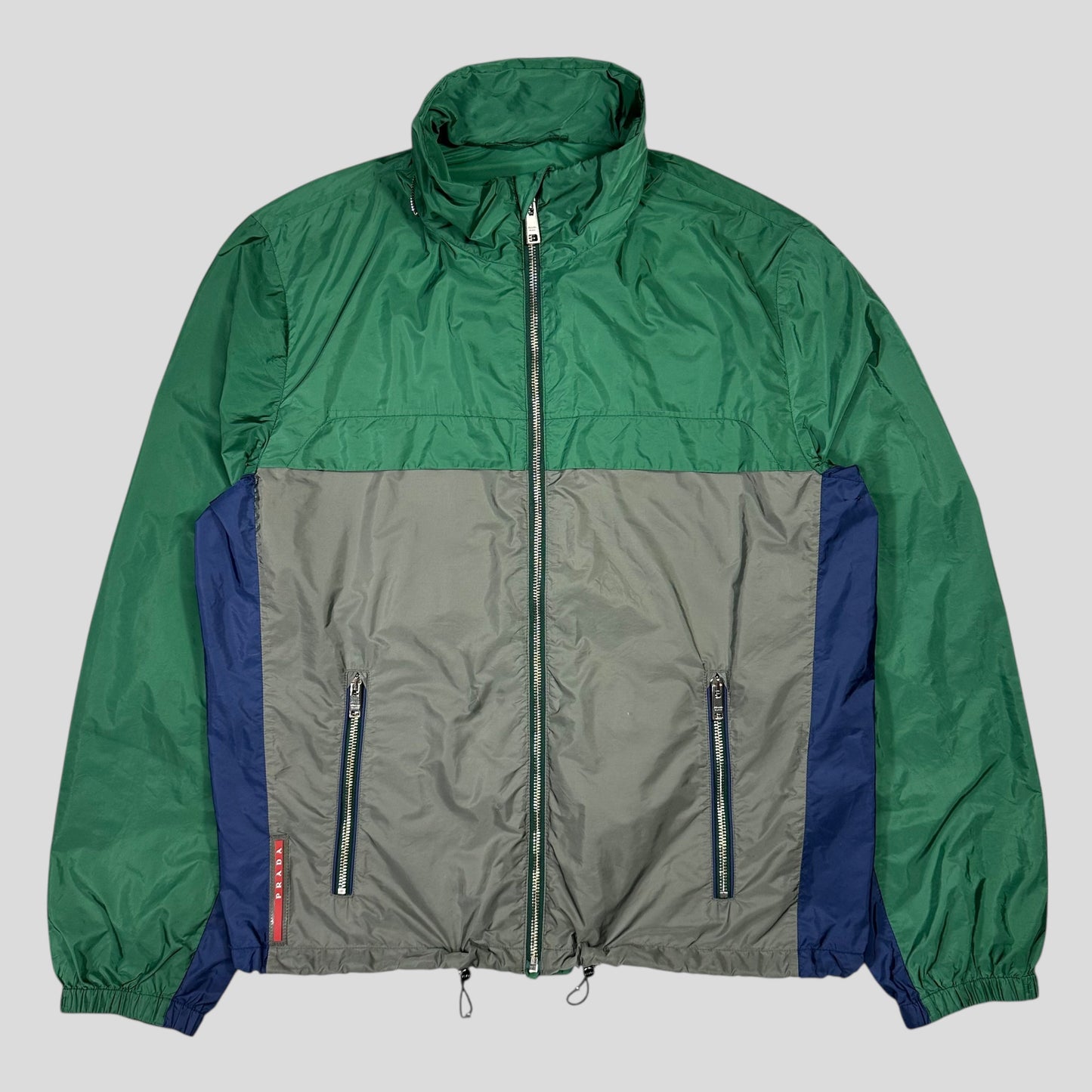 Prada 2017 Red Tab Tri-colour Nylon Windbreaker Jacket - IT50 (L) | Default Title, Multicoloured