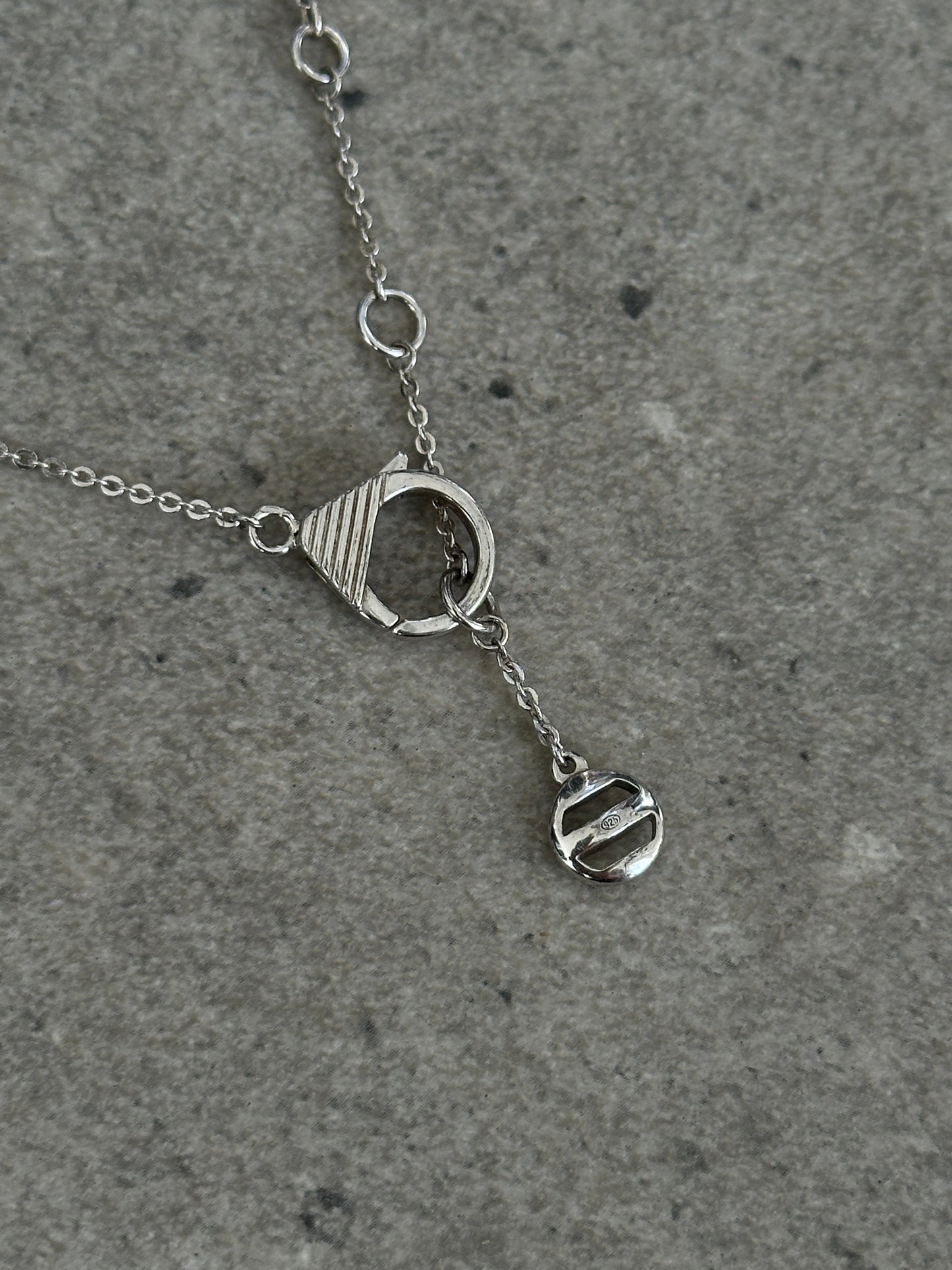 Emporio Armani 2000s Sterling Silver Pendant Necklace Jewellery