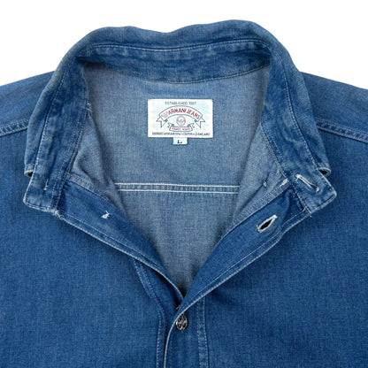 Vintage Armani Jeans Long Sleeve Button Up Denim Shirt Size L