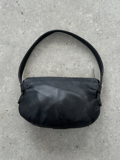 Emporio Armani 2000s Aged Leather Shoulder Bag