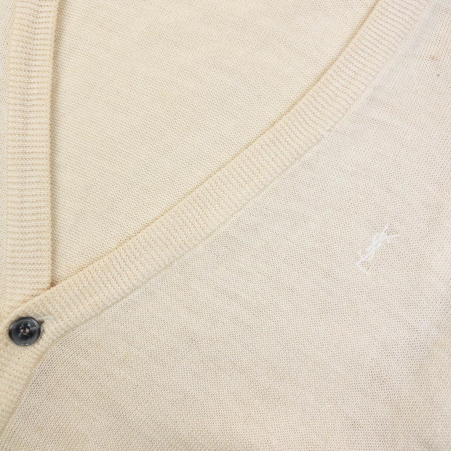Vintage 80s YSL Yves Saint Laurent Cardigan Size S | Small, Cream