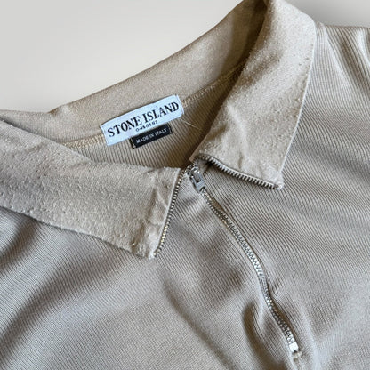 SS/05 Stone Island Center Seam Cotton Quarter Zip XXL | O/S, Cream