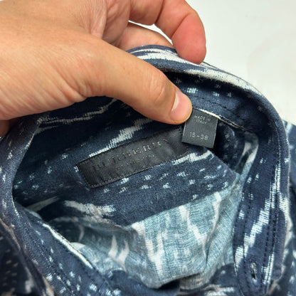 Burberry Prorsum 2012 Ikat Runway Print LS Boxy Shirt - S
