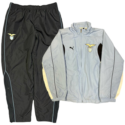 Puma Lazio 2006/07 Tracksuit In Baby Blue & Black ( L )