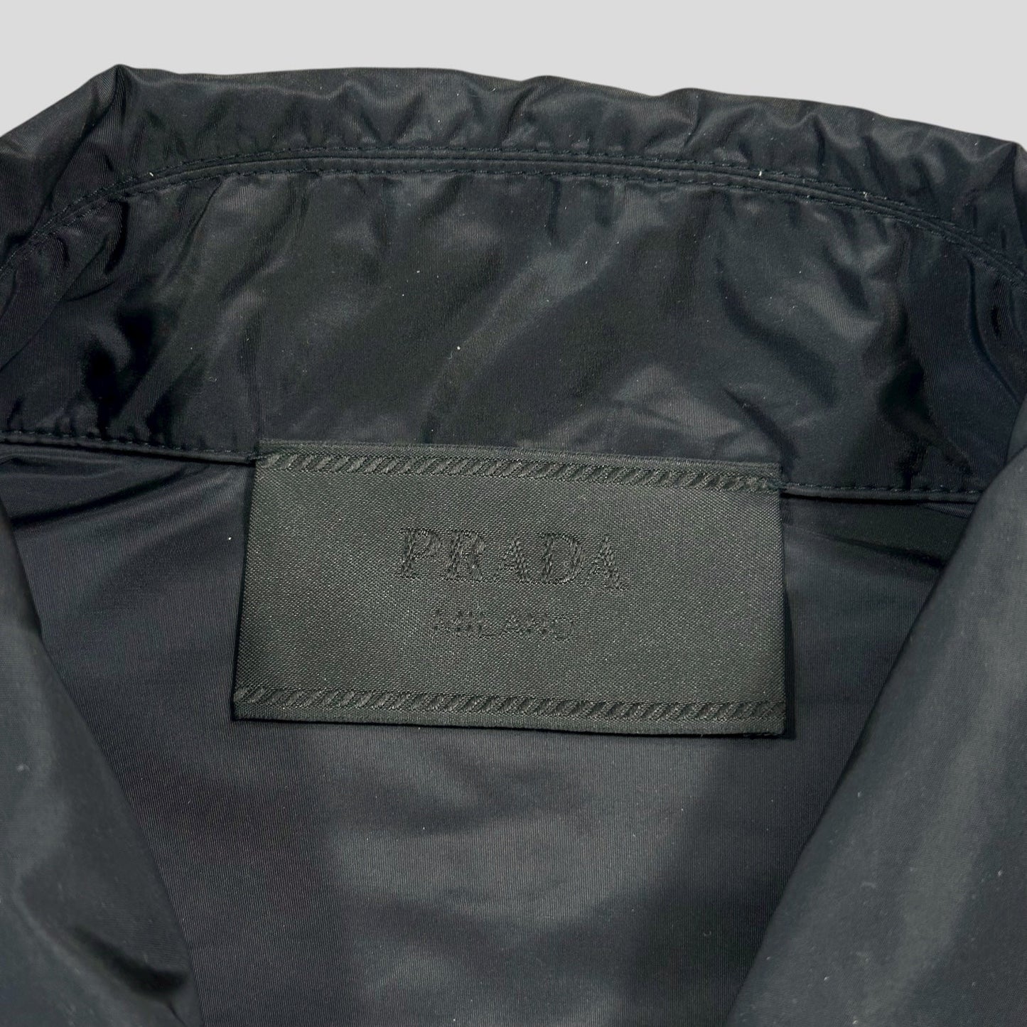 Prada 2018 Rubber Race Logo Nylon Blouson Overshirt Jacket - M/L