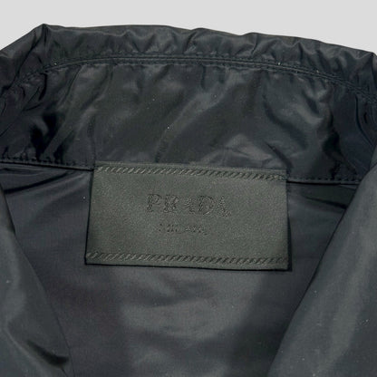 Prada 2018 Rubber Race Logo Nylon Blouson Overshirt Jacket - M/L
