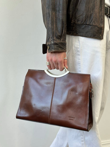 Italian Vintage 1990s Leather Crossbody Bag