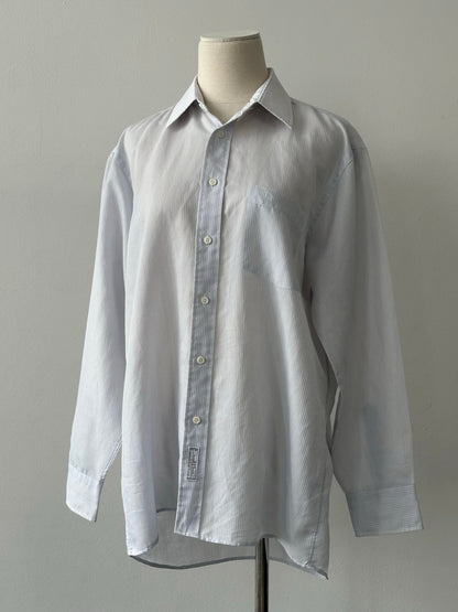 Christian Dior Chemises 1990s Striped Contrast Collar Shirt - L