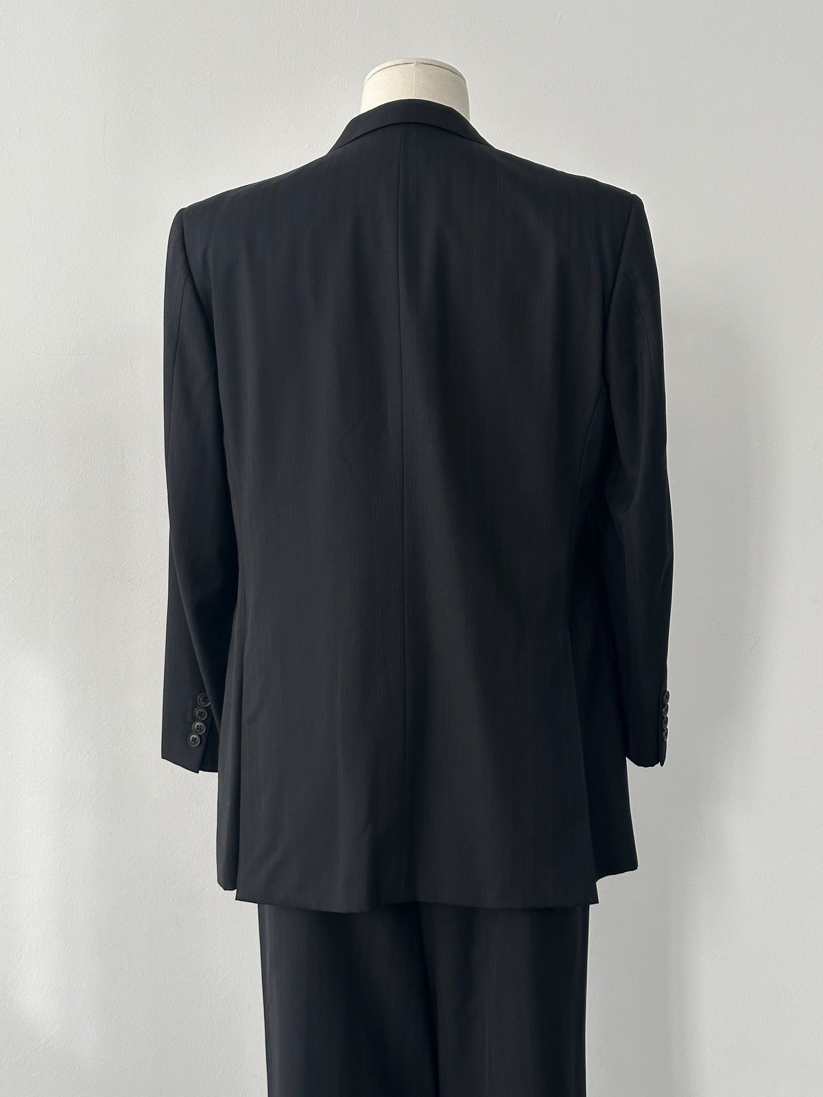 Burberry London 1990s Pure Wool Stripe Single Breasted Suit - 42S/W36