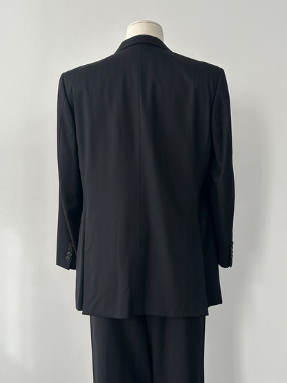 Burberry London 1990s Pure Wool Stripe Single Breasted Suit - 42S/W36