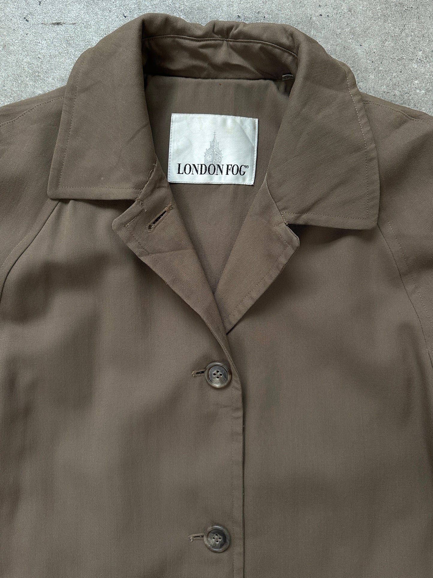 London Fog 1990s Wool Trench Coat - L
