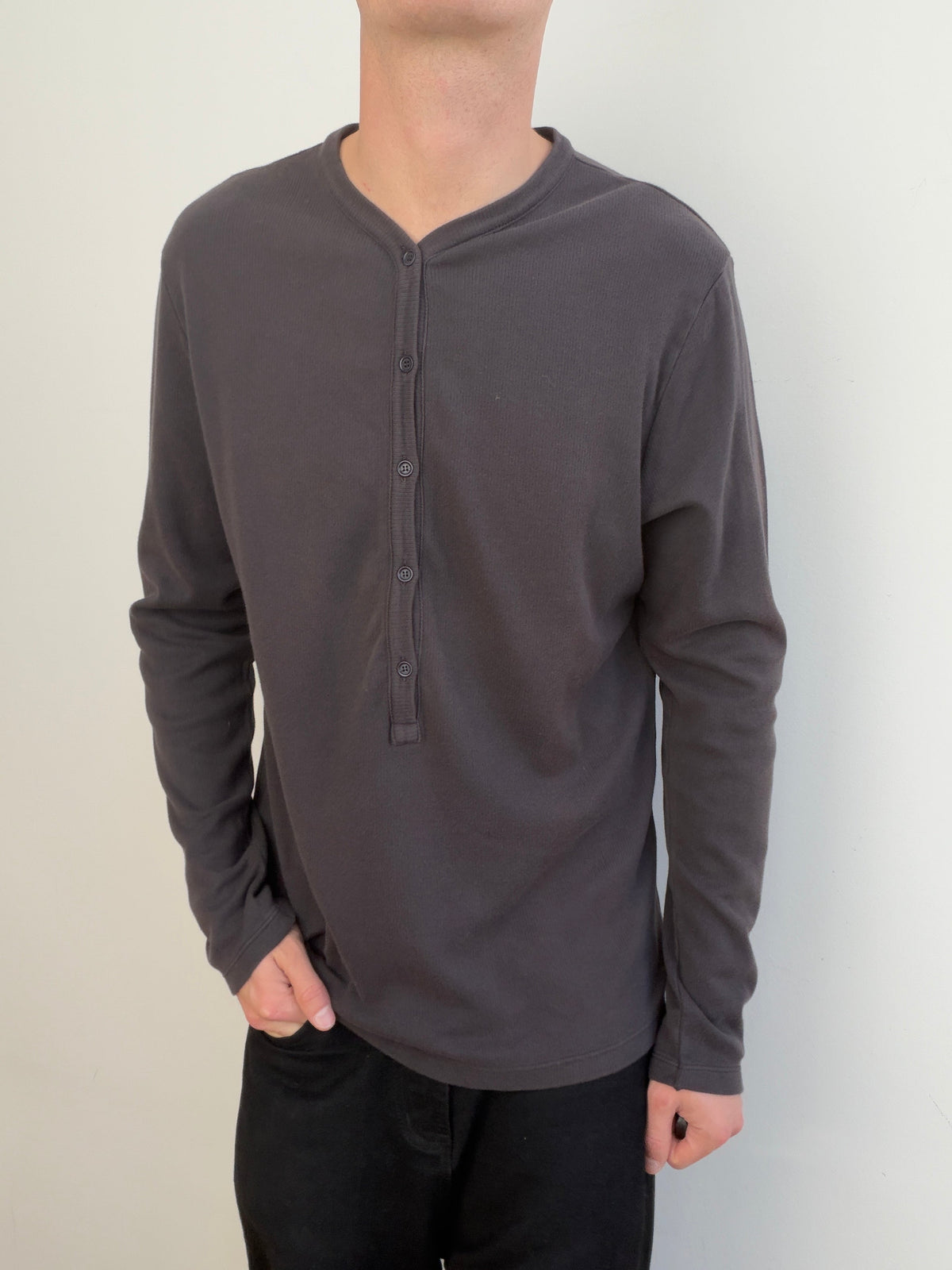 Dolce&Gabbana Henley | Large, Charcoal