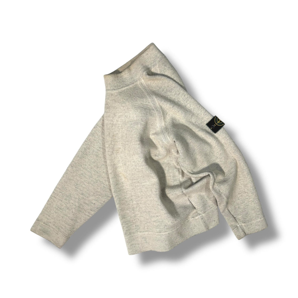 Stone Island A/W 1998 Heavyweight Mock Neck Knitted jumper L | Large, Cream