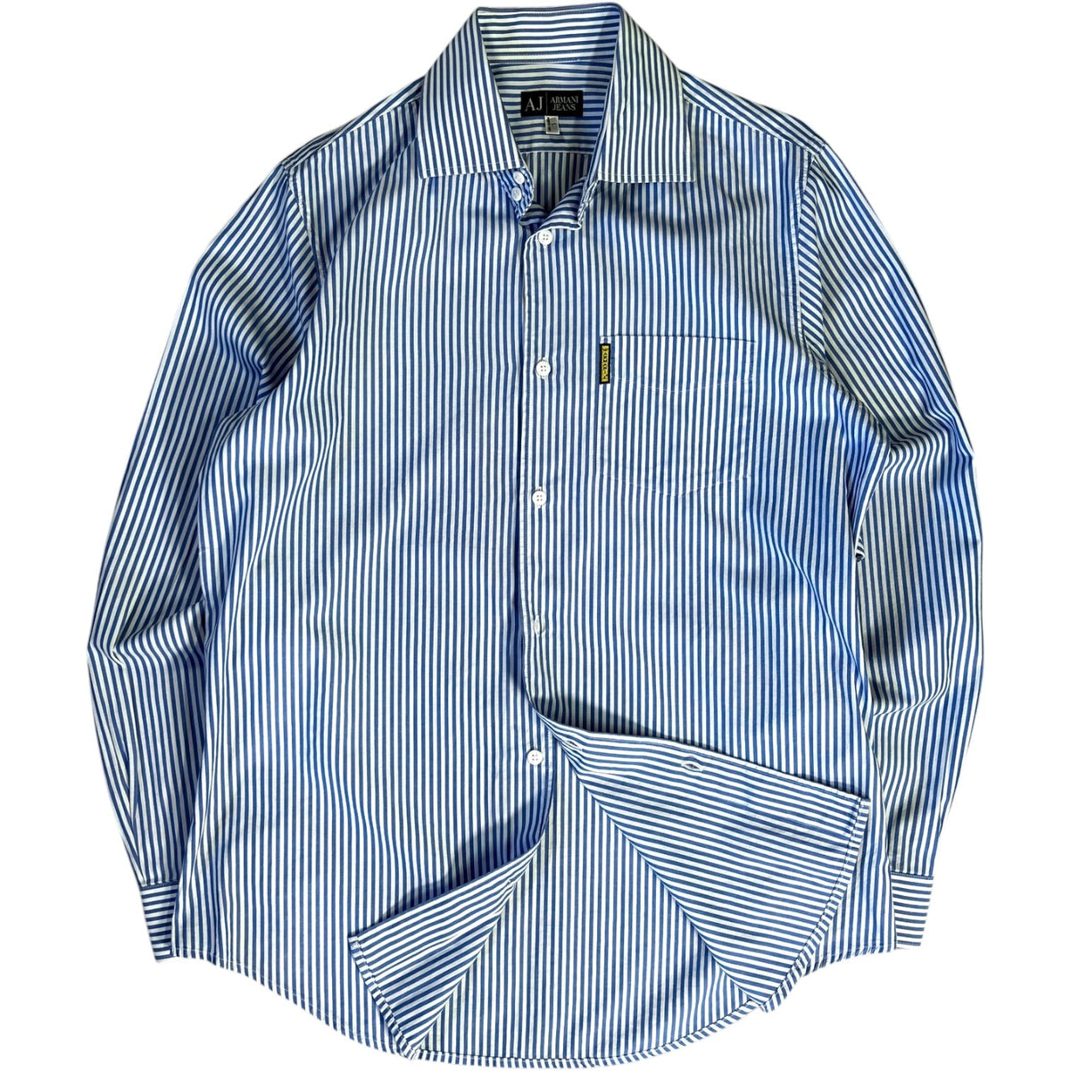 Armani Jeans 00’s Striped Longsleeve Shirt L | Large, Blue