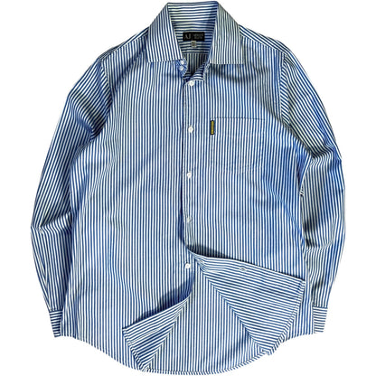 Armani Jeans 00’s Striped Longsleeve Shirt L | Large, Blue